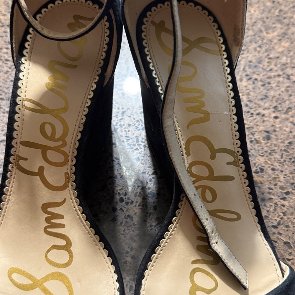 Sam Edelman Neesa black suede wedge sandals - Picture 4 of 12